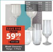 Blush 4 Pack Glassware Red Wine-Per Pack