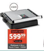 Platinum 4 Slice 1900W Panini Press