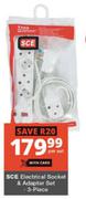 SCE 3 Piece Electrical Socket & Adapter Set-Per Set