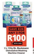 Dr.Beckmann Dishwasher/Washing Machine Cleaner-3 x 100g