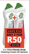 Handy Andy Cleaning Cream All Variants-2 x 750ml