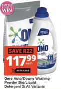 Omo Auto/Downy Washing Powder 3Kg/Liquid Detergent 2L All Variants-Each