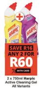 Harpic Active Cleaning Gel All Variants-2 x 750ml