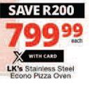 LK's Stainless Steel Econo Pizza Oven-Each