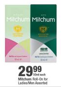 Mitchum Roll On For Ladies/Men Assorted-50ml Each