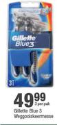 Gillette Blue 3 Weggooi skeermesse 3-Per Pack