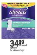 Always Broekievoerings 80-Per Pak