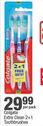 Colgate Extra Clean 2+1 Toothbrushes-Per Pack