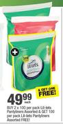 Lil-Lets Pantyliners-2x100 Per Pack Each