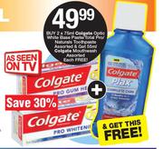 Colgate Optic White Base Paste/Total Pro/Naturals Toothpaste-2x75ml Each