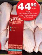 Fresh 16 Piece Chicken Braai Pack(Trimmed Excess Fat Removed)-Per Kg