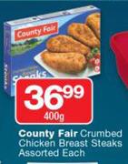 Country Fair Crumbed Chicken Breast Steaks Assorted-400g Each