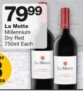 La Motte Millennium Dry Red-750ml Each