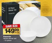 Panache White Dinner Set 12-Piece-Per Set