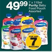 Purity Baby Food Pouch Assorted-7 x 110ml