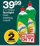 Sunlight Dishwashing Liquid-2 x 750ml