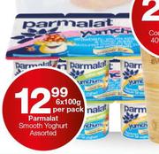 Parmalat Smooth Yoghurt Assorted-6 x 100g Per Pack