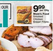 Mom's Food Smoked Chicken Breast Fillets-Per 100g