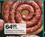 Limited Edition Infused Wors With A Hint Of Curry-Per Kg