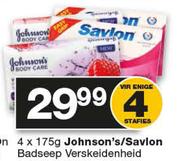 Johnson's/Savlon Badseep verskeidenheid-4 x 175g
