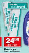 Housebrand Swart vullissakke-20 Per Pack