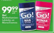 Go! Multivitamin tablette vir mans/dames-60 Per Pack