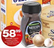 Nescafe Classic Instant Coffee (Excluding Decaf)-200g Each