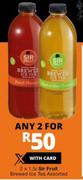 Sir Fruit Brewed Ice Tea-2x1.5Ltr