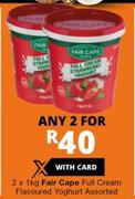 Fair Cape Full Cream Flavoured Yoghurt-2x1kg