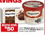 Haagen Dazs Ice Cream Sticks 100ml & Haagen Dazs Ice Cream Cups 80ml-For Both
