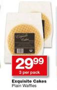 Exquisite Cakes Plain Waffles-3 Per Pack