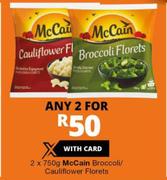 McCain Broccoli Cauliflower Florets-Any 2x750g
