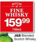 J&B Blended Scotch Whisky-750ml
