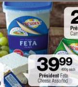 President Feta Cheese-400g Each