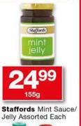 Staffords Mint Sauce/ Jelly-155g Each
