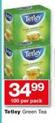 Tetley Green Tea-100 Per Pack