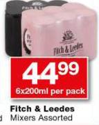 Fitch & Leedes Mixers Assorted-6 x 200ml Per Pack