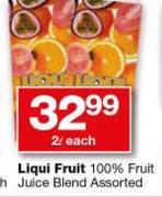 Liqui Fruit 100% Fruit Juice Blend Assorted-2Ltr Each