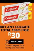 Colgate Total Toothpaste Assorted-150ml 
