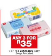 Johnson's Baby Soap Assorted-3 x 175g