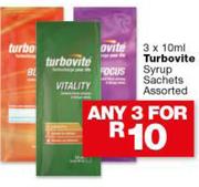 Turbovite Syrup Sachets Assorted-3 x 10ml