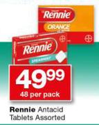 Rennie Antacid Tablets Assorted-48 Per Pack