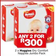Huggies Dry Comfort Nappies Jumbo Pack-For 2