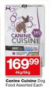 Canine Cuisine Dog Food Assorted-4kg/6kg Each