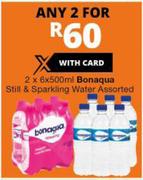 Bonaqua Still & Sparkling Water Assorted-2 x 6x500ml