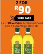 Olive Pride A Blend Of Seed Oils & Extra Virgin Olive oil- 2 x 1Ltr