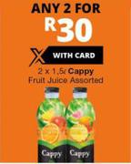 Cappy Fruit Juice Assorted-2 X 1.5Ltr