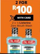 Listerine Zero Mouth Wash-2 x 1Ltr
