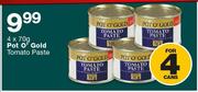 Pot O’ Gold Tomato Paste-4x70g