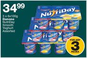 Danone NutriDay Smooth Yoghurt-3x6x100g